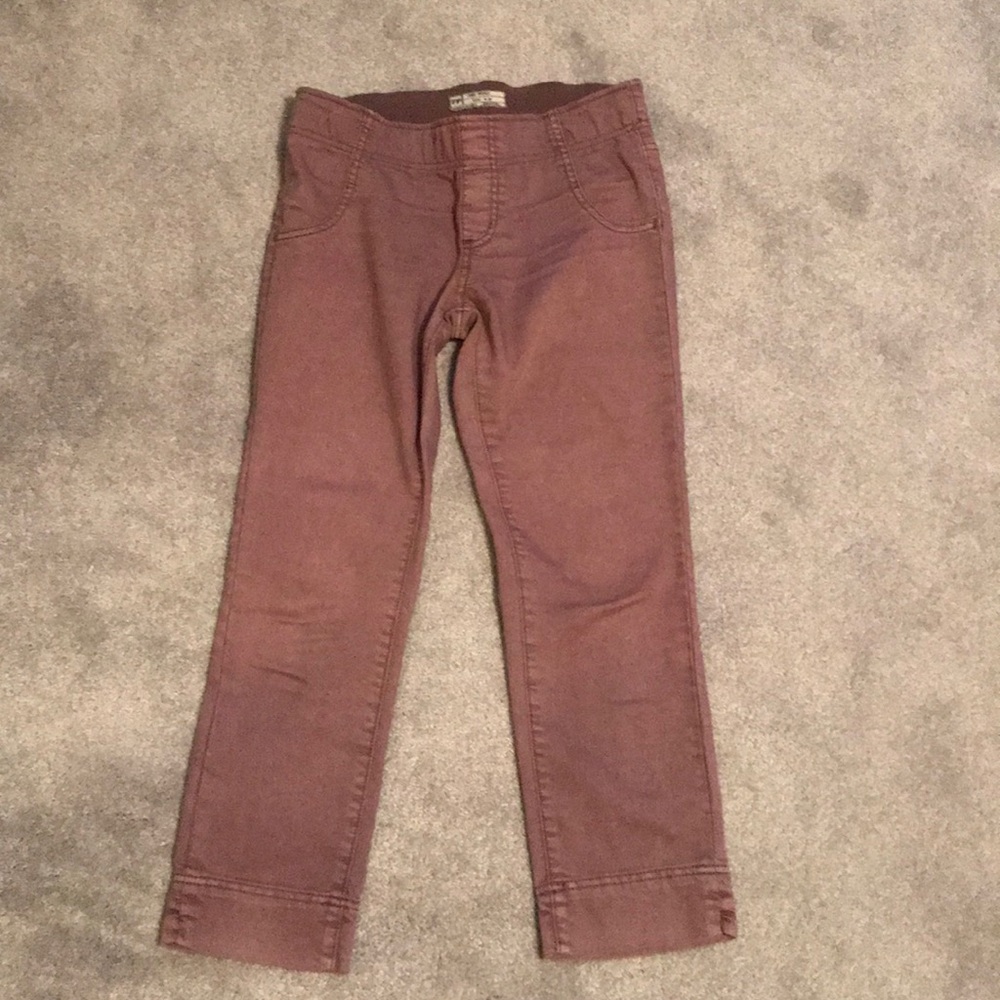 Free people cropped pants in purple